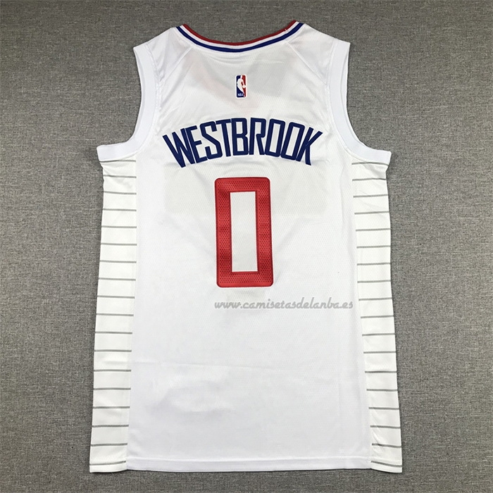 Camiseta Los Angeles Clippers Russell Westbrook NO 0 Association 2022-23 Blanco